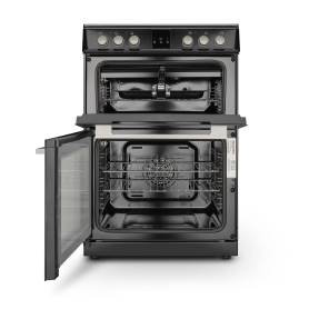 Montpellier MDOC60FK 60cm Double Ceramic Cooker in Black